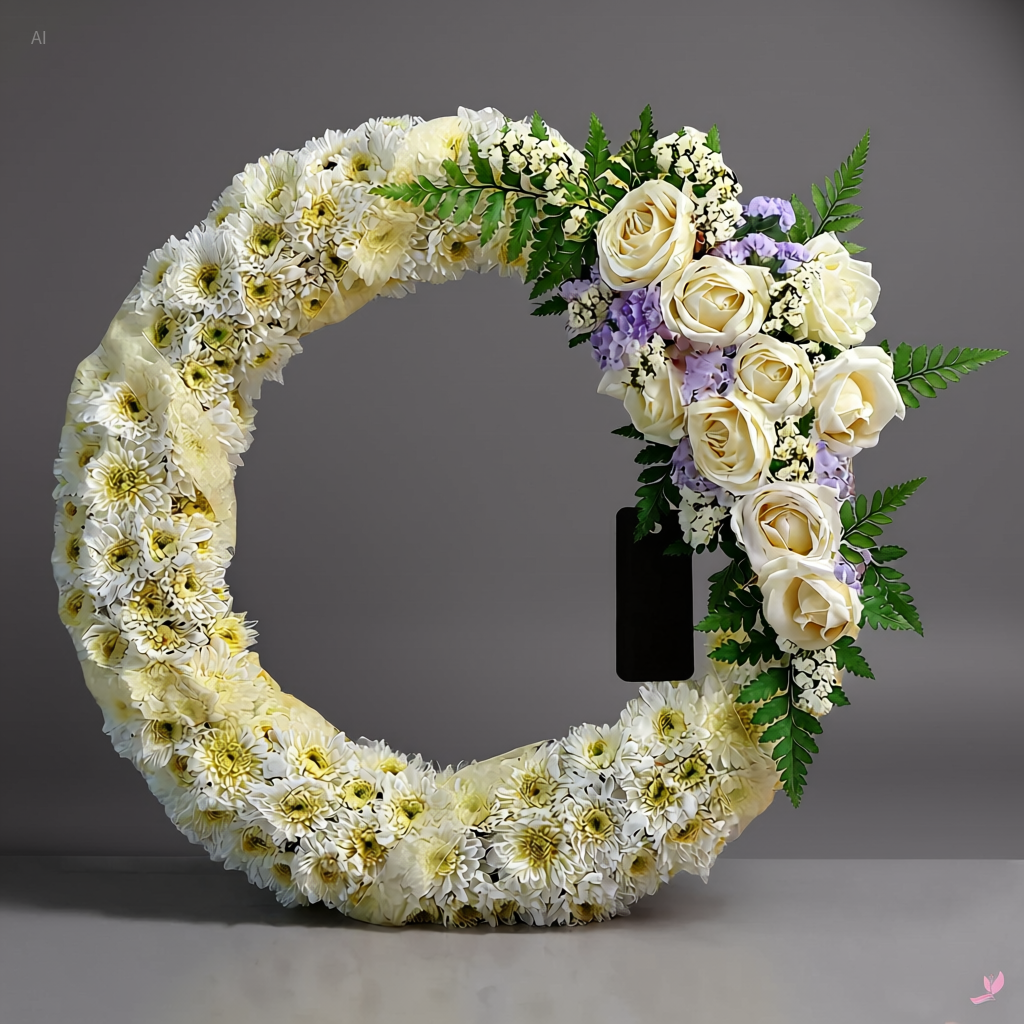 Sympathy Rings White Sympathy Floral Ring for Condolence, Remembrance and Peaceful Fa
