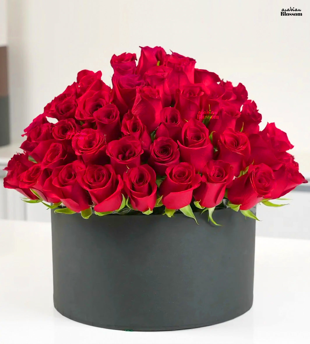 40 Red Roses In A Box
