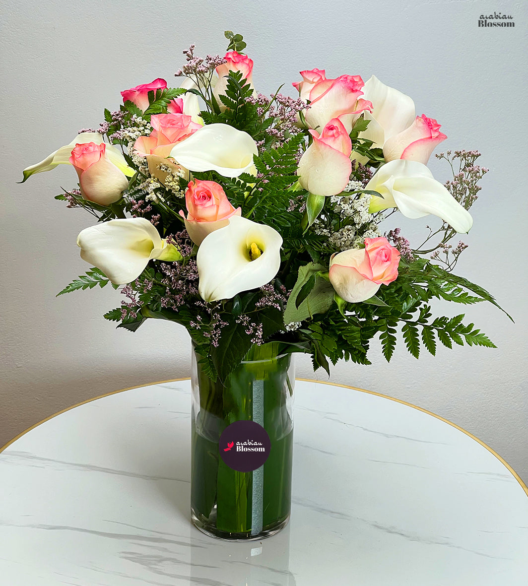 Roses and Calla Lilies Bloom