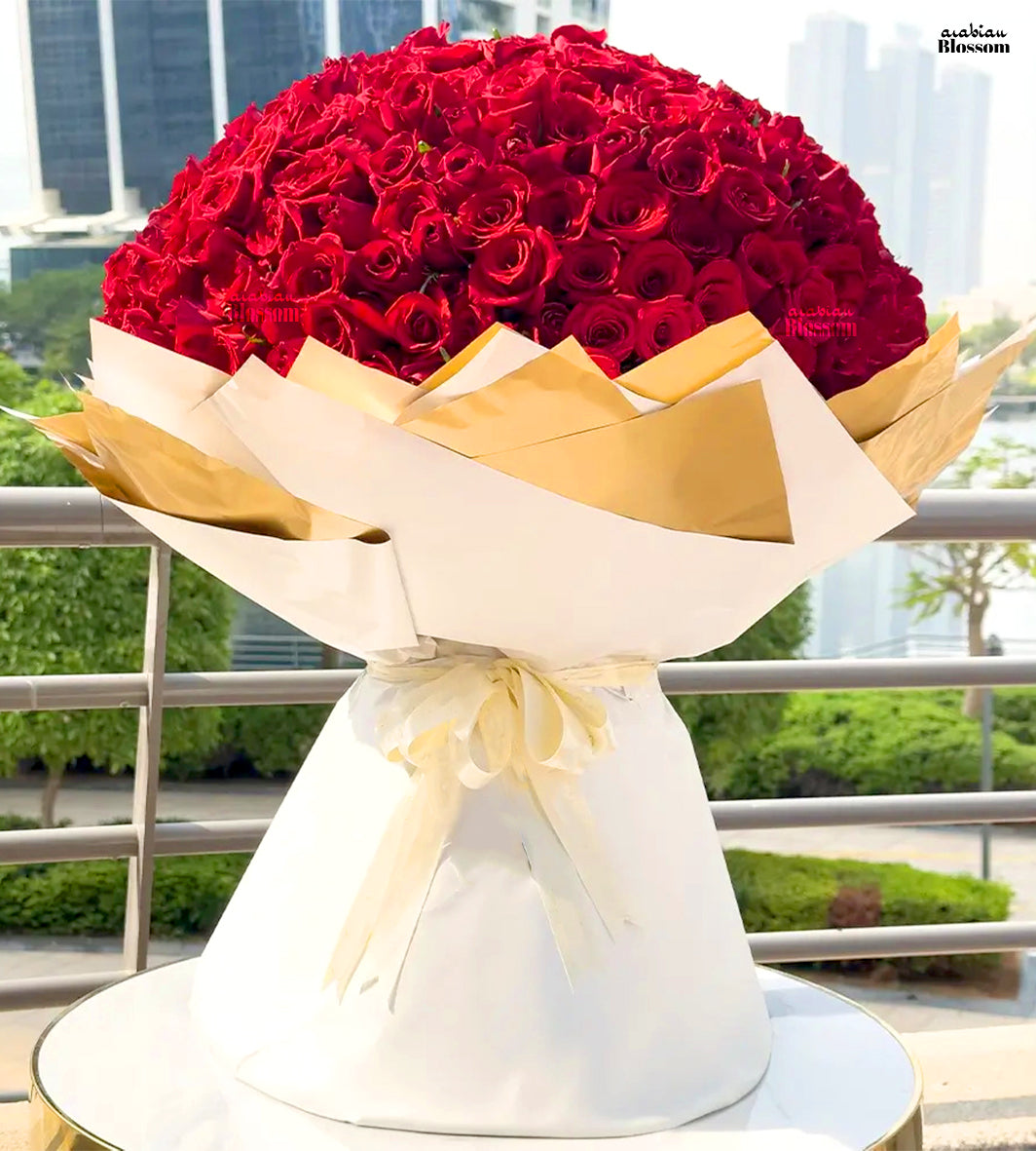 300 Red Roses Premium Arrangement Bouquet