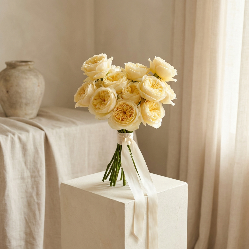 10 Yellow Roses - luxury editorial styling