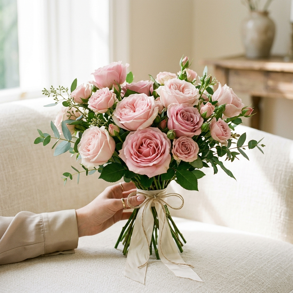 20 Pink Roses - luxury editorial styling