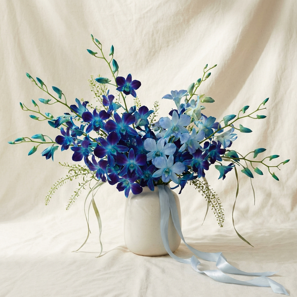 Bouquet of 20 Blue Orchids Dendrobium