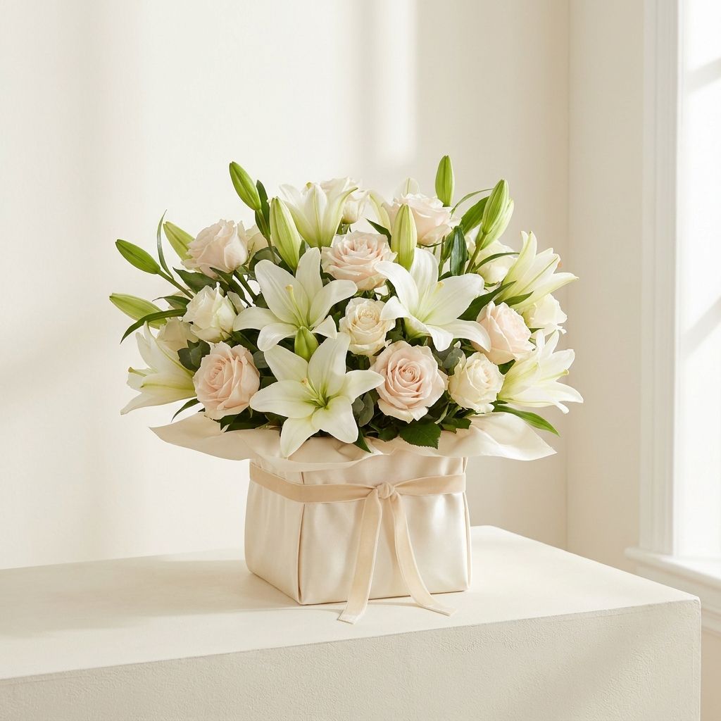 Lilies & Roses In a Box