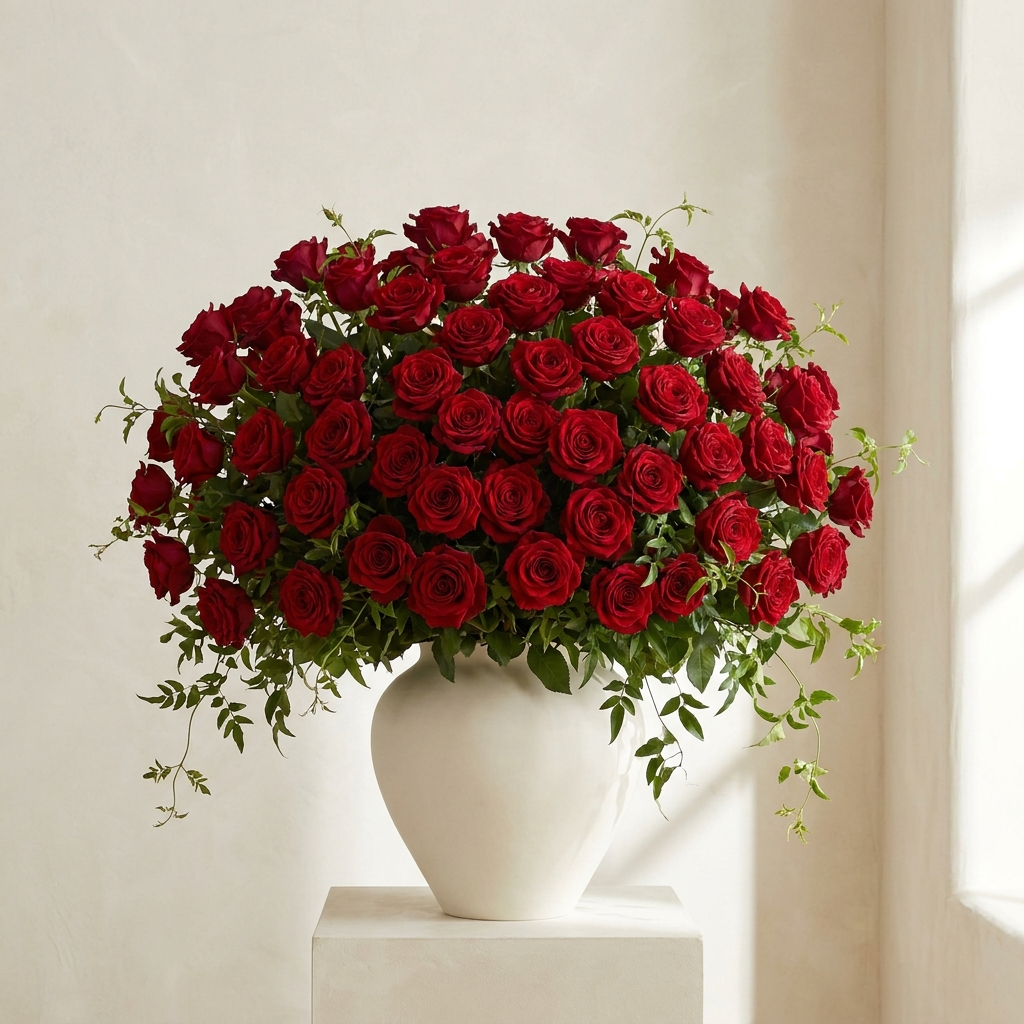 Red Roses With 200 Stems