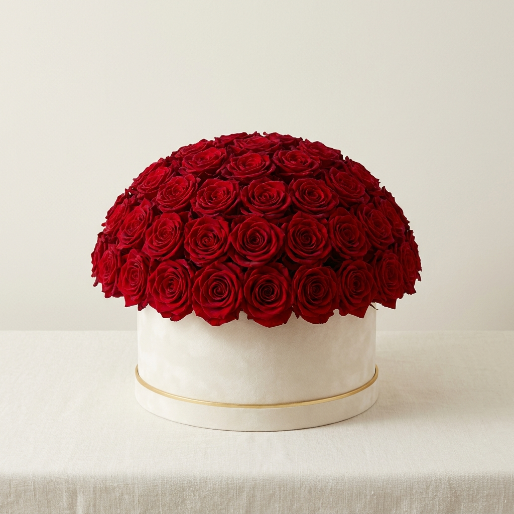 Box Of Red Love - 45 Stems Of Red Roses