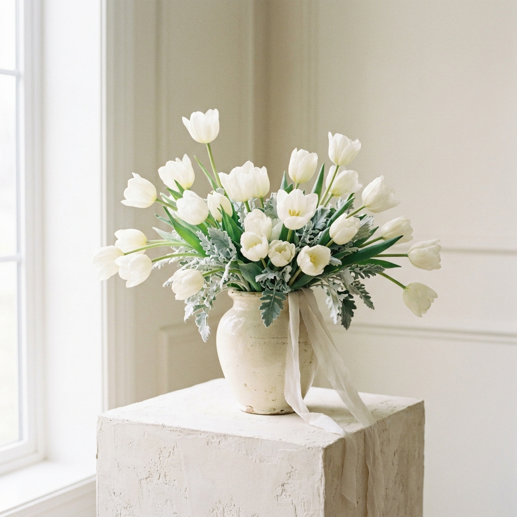 Pure White Tulips