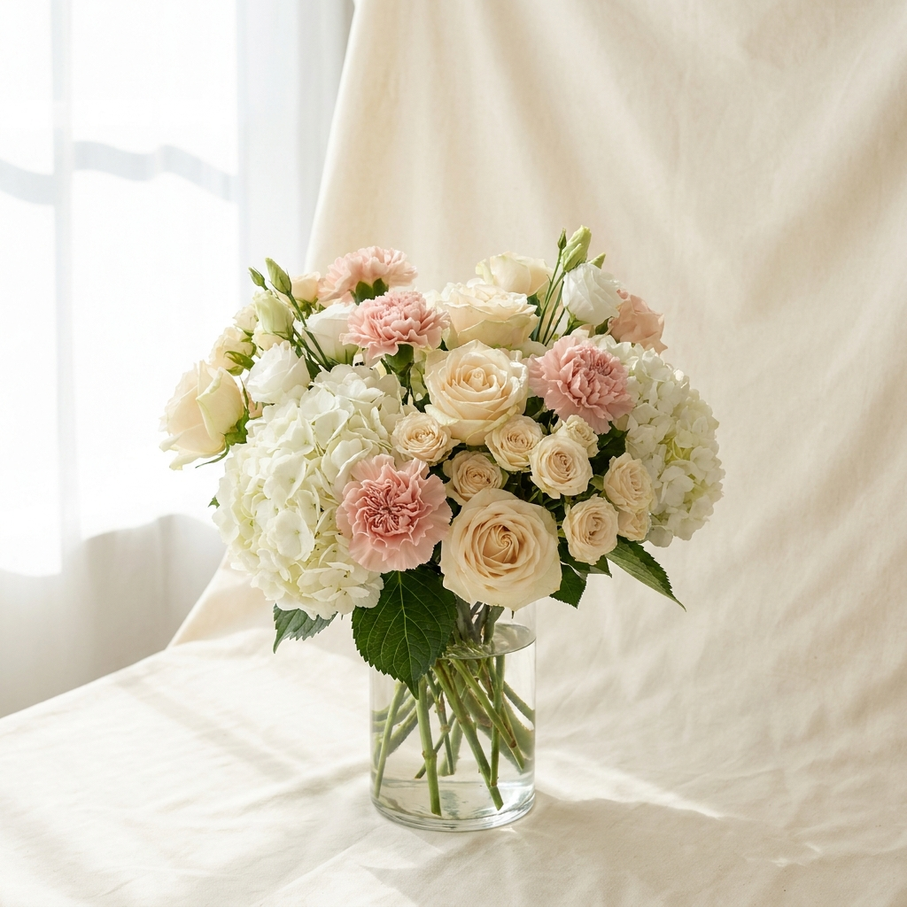 Hydrangea & Carnations Bliss Mix Bouquet