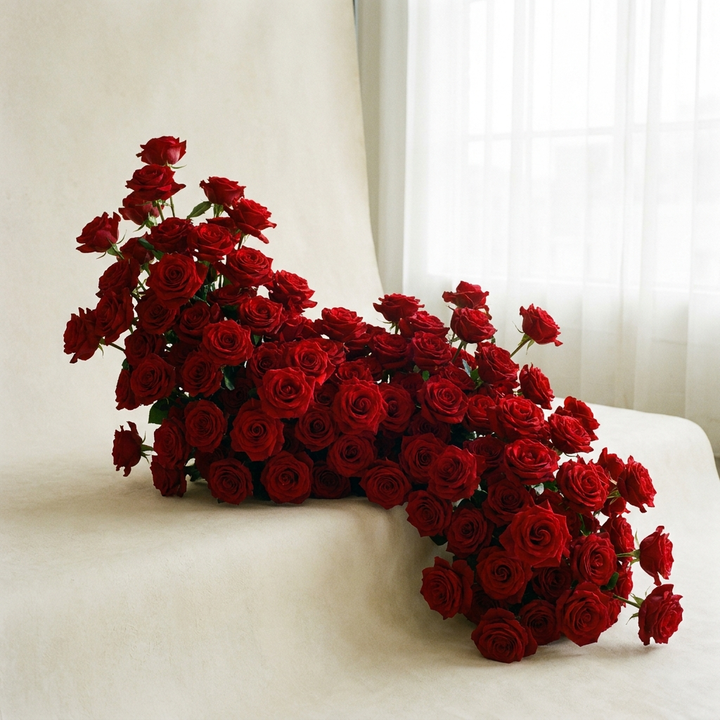 Red Roses Arrangement 100 stems