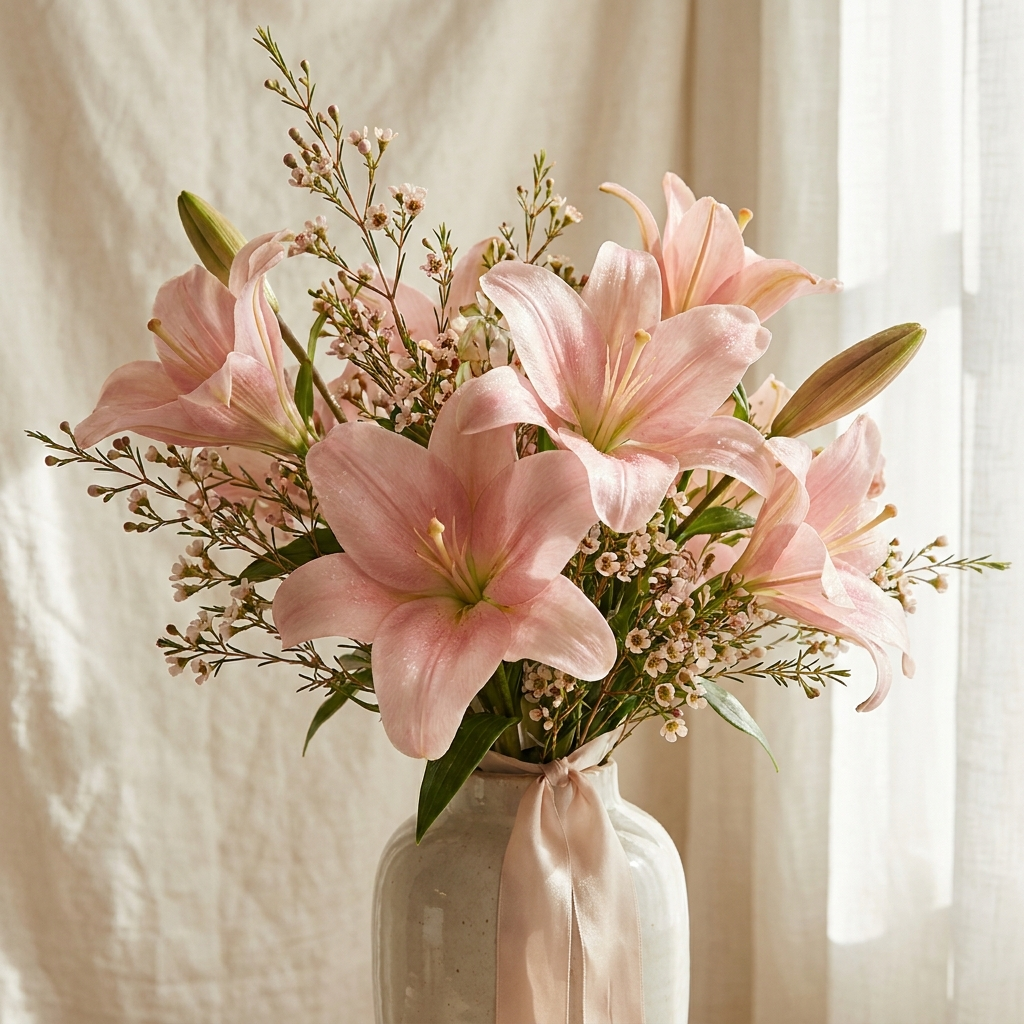 Gorgeous Lilies Pink Bouquet