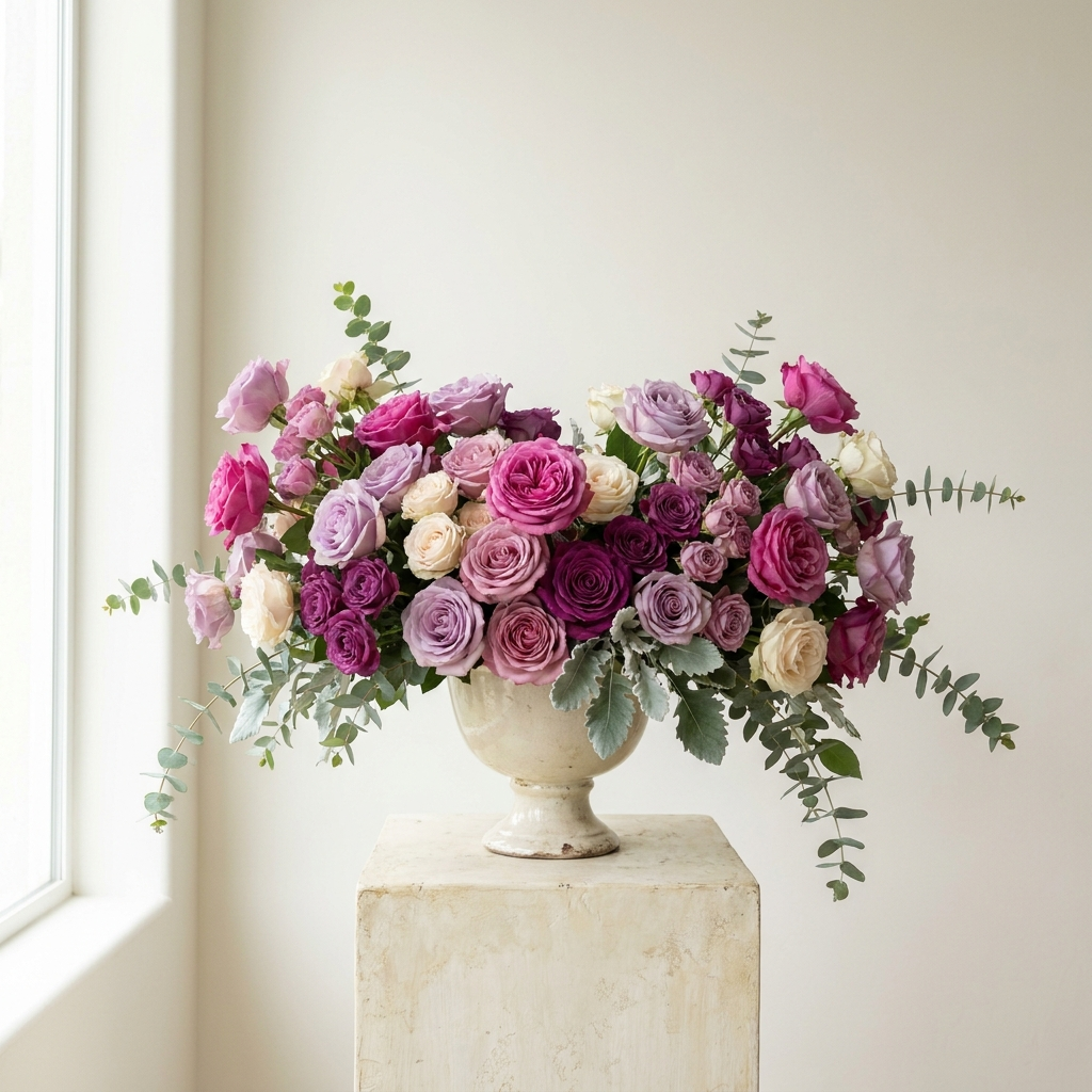 100 Pink and Purple Roses