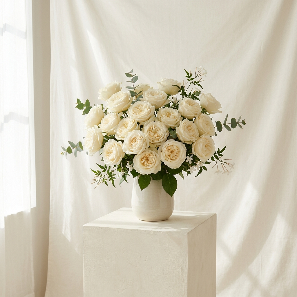 20 White Roses