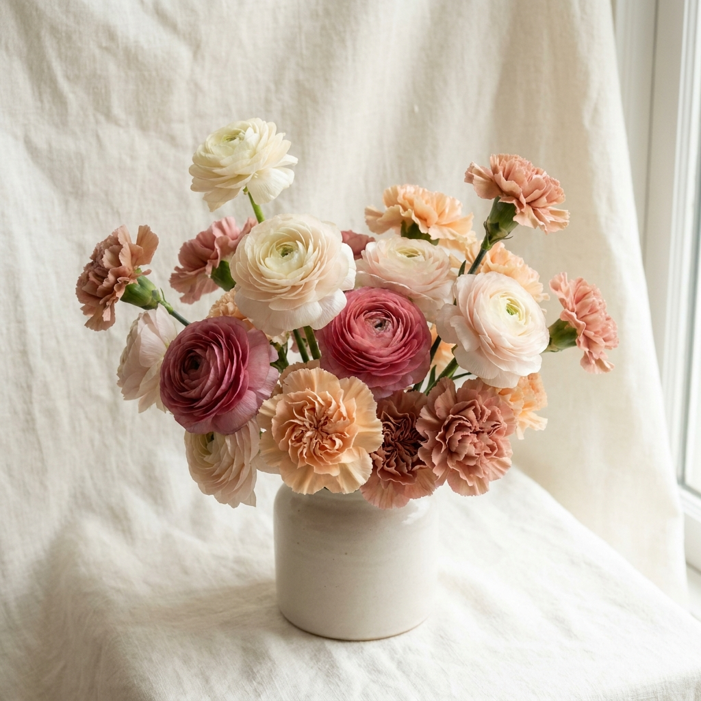 Ranunculus with Carnations