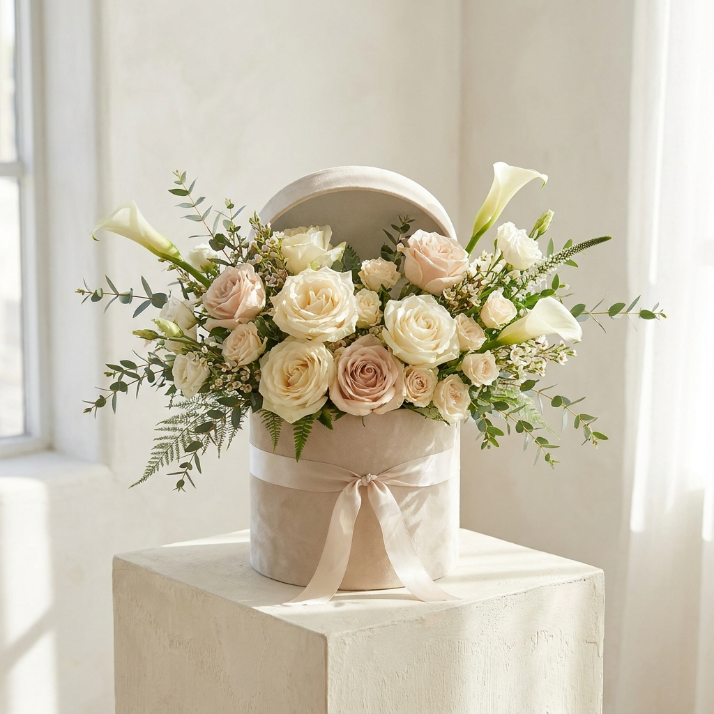 Roses and Lilies In a Box