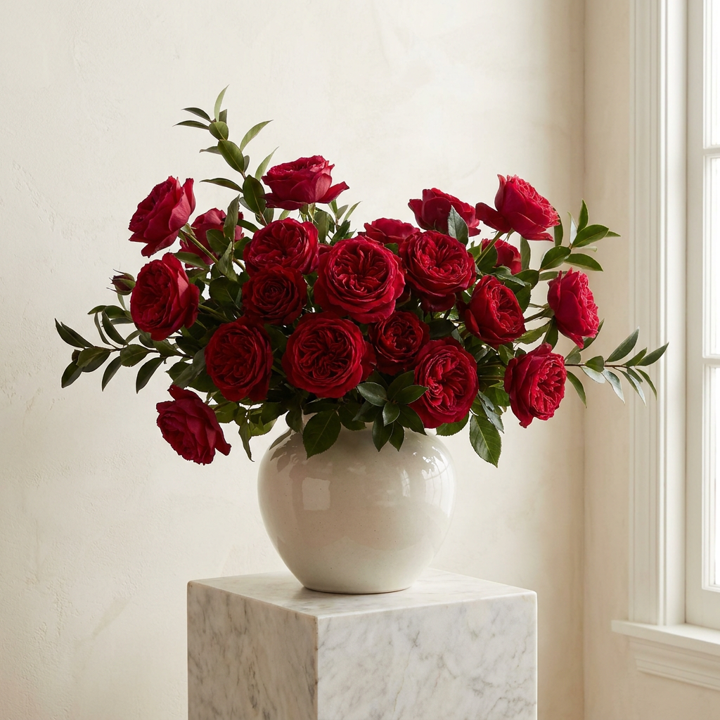 Red Roses Premium Vase Arrangement