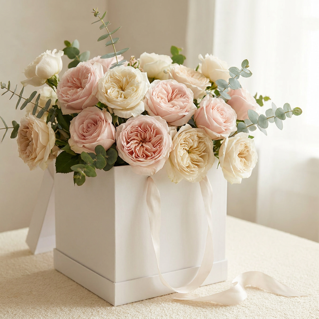 Flowers In White Box