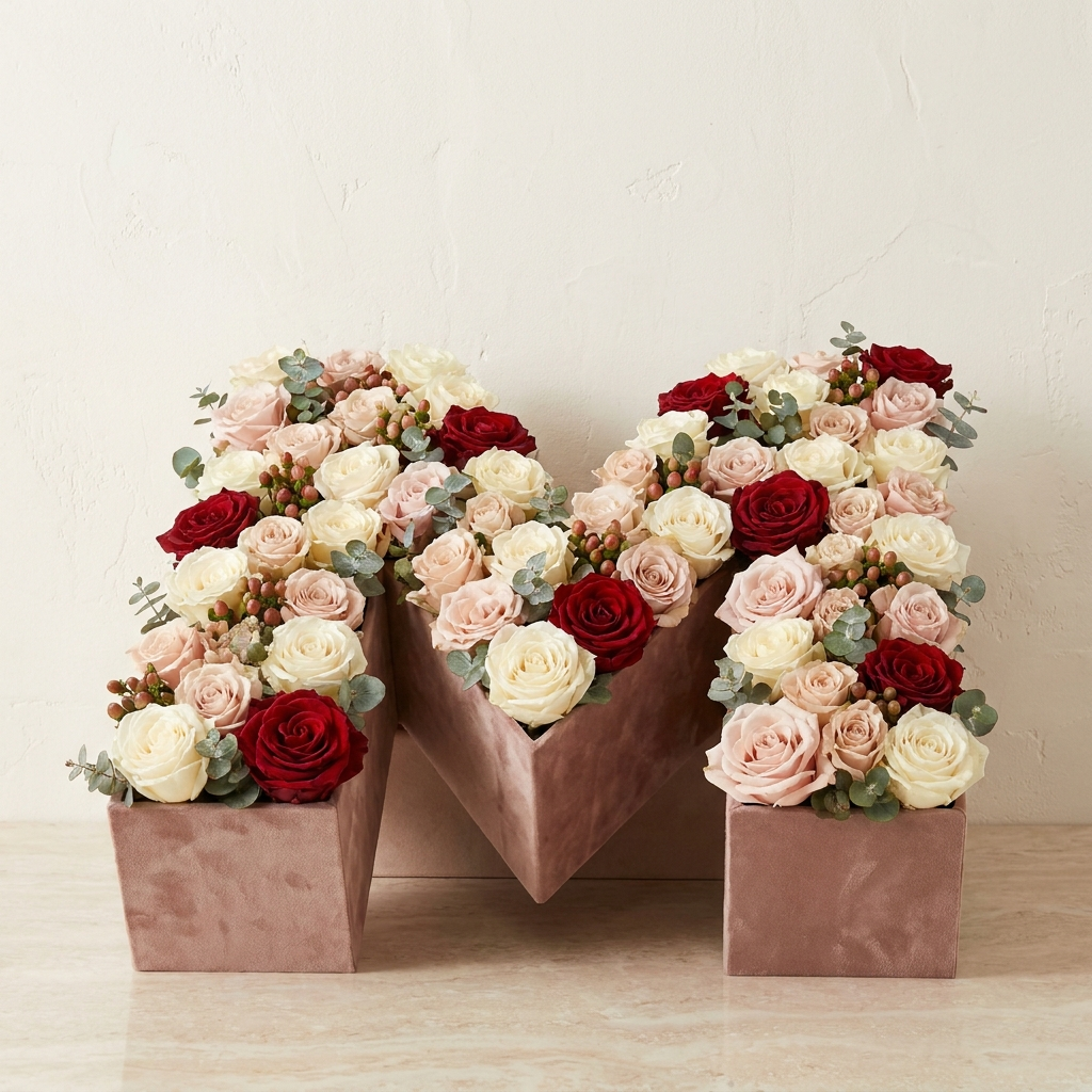 Alphabet 200 Roses Box