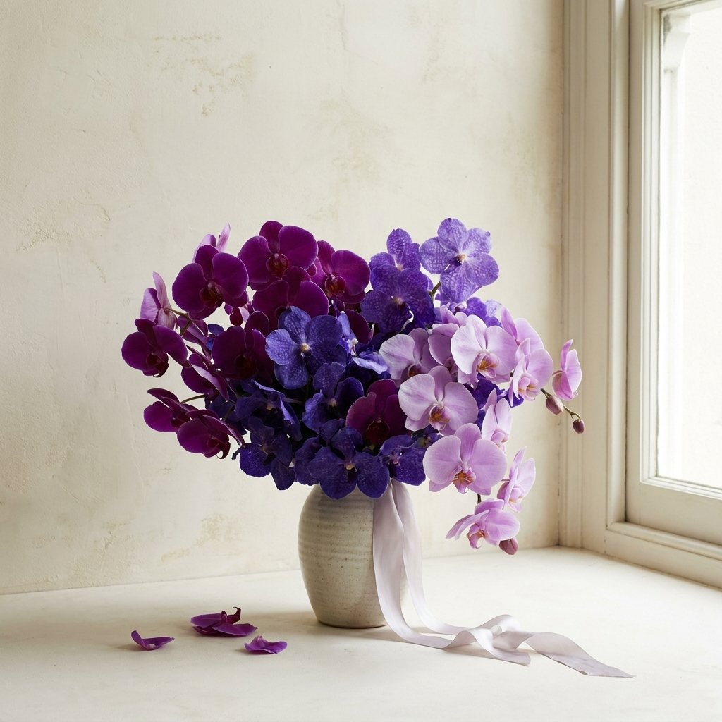 30 Purple Orchids Premium Bouquet