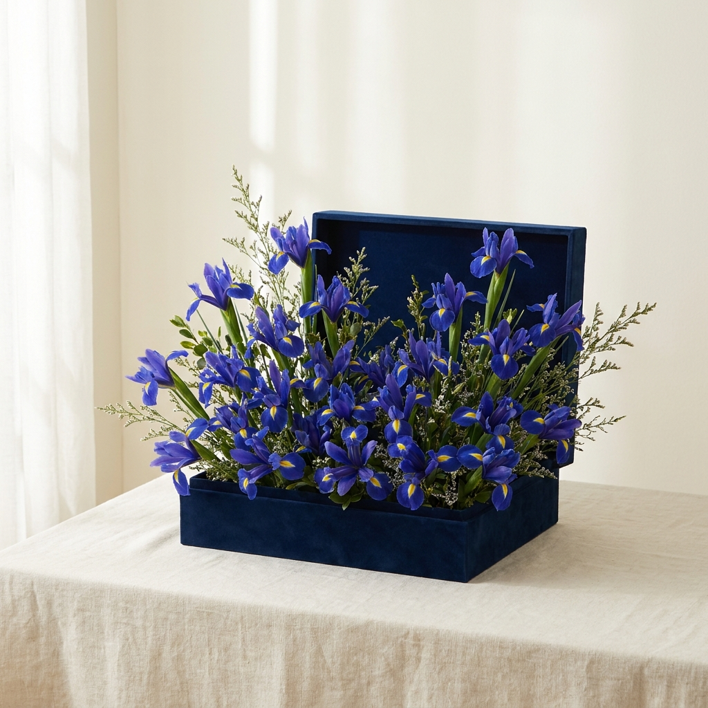 30 Iris Blue in a Box