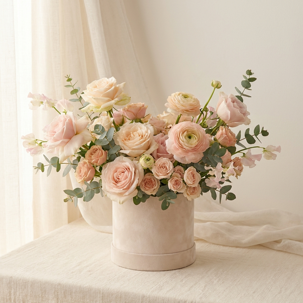 Blissful Bloom of Love Box Arrangement
