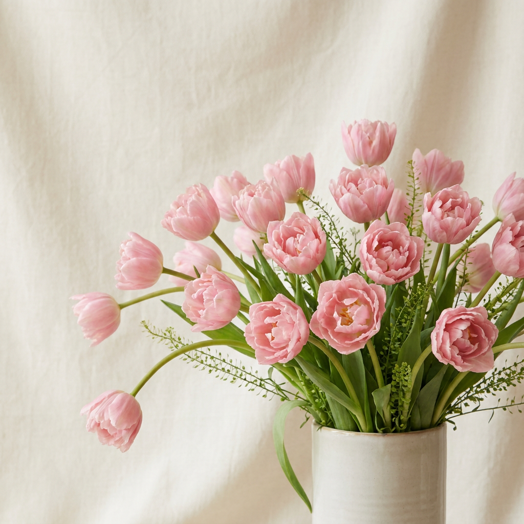 21 Pink Tulips Bouquet