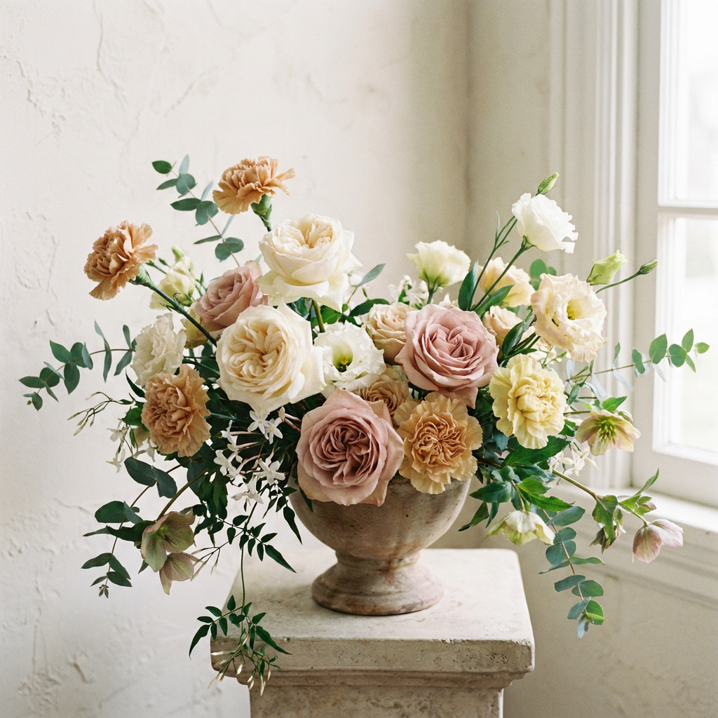 Roses Carnation and Lisianthus Arrangement