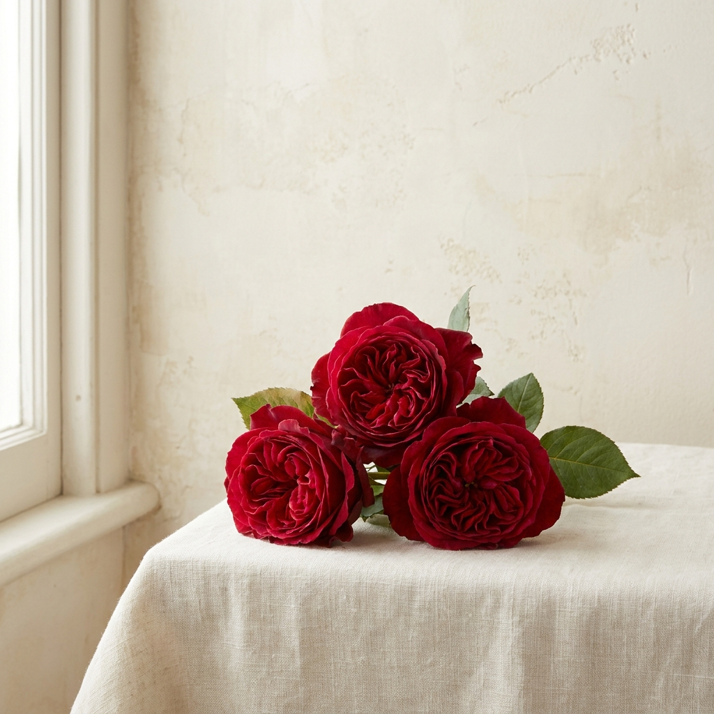 Classic Red Rose Trio