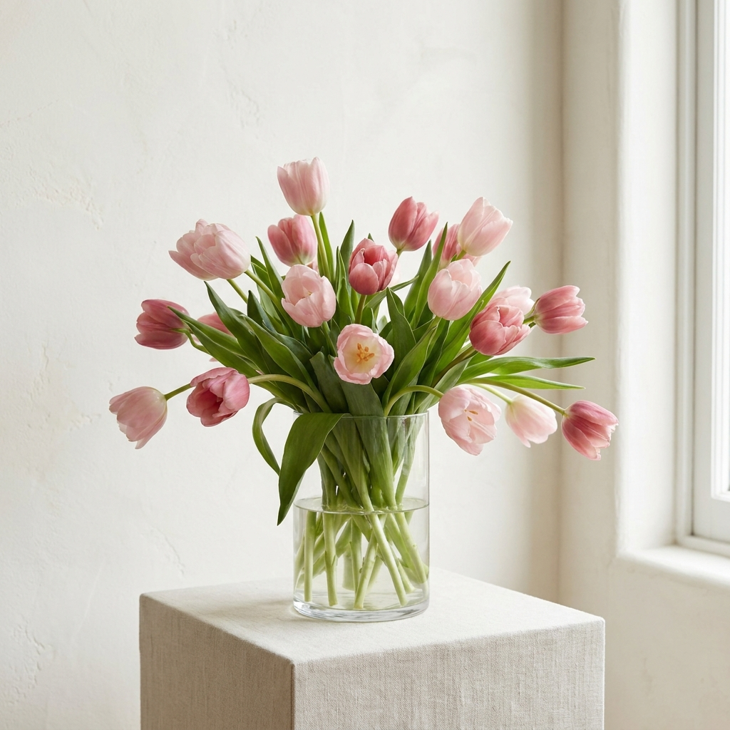 Fresh Pink Tulips