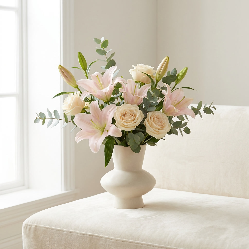 Delicate Pink Lilies Bouquet
