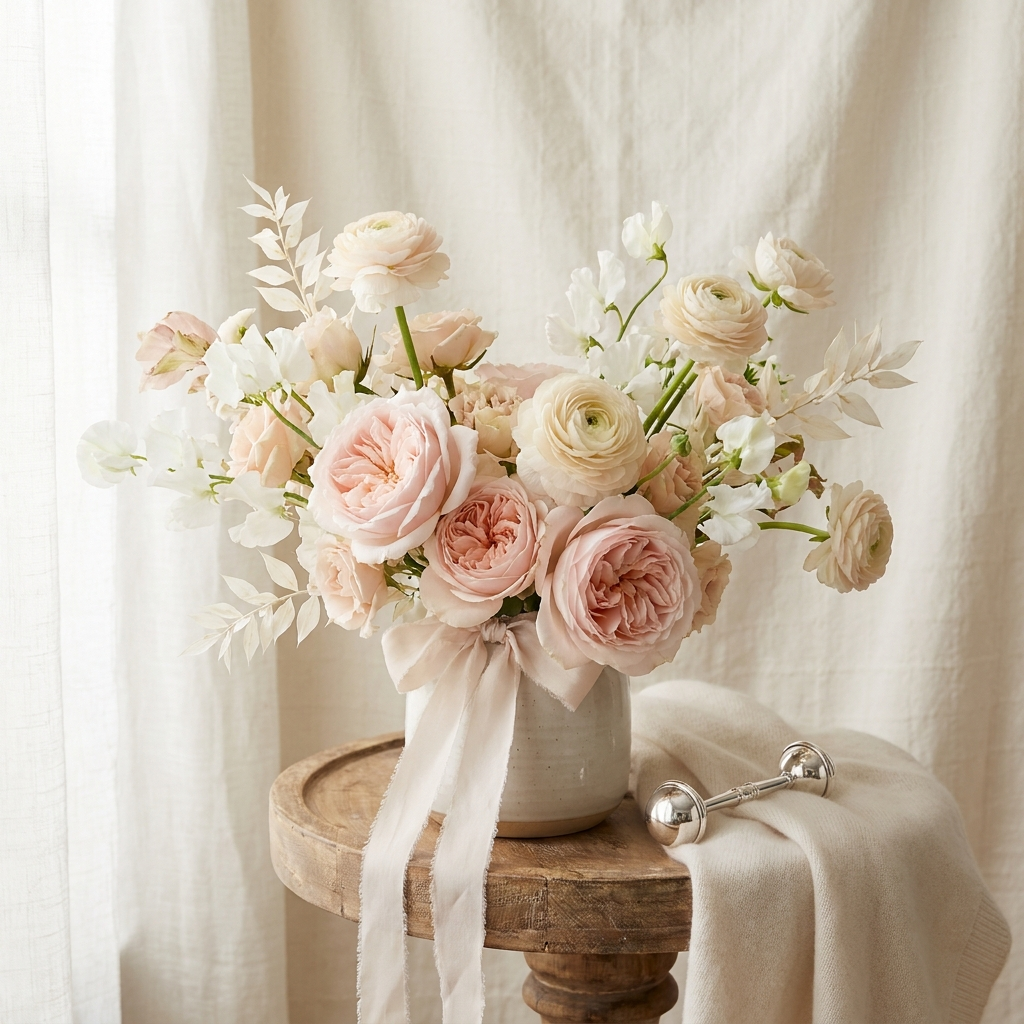 Gentle Welcome Pink Flower Bouquet