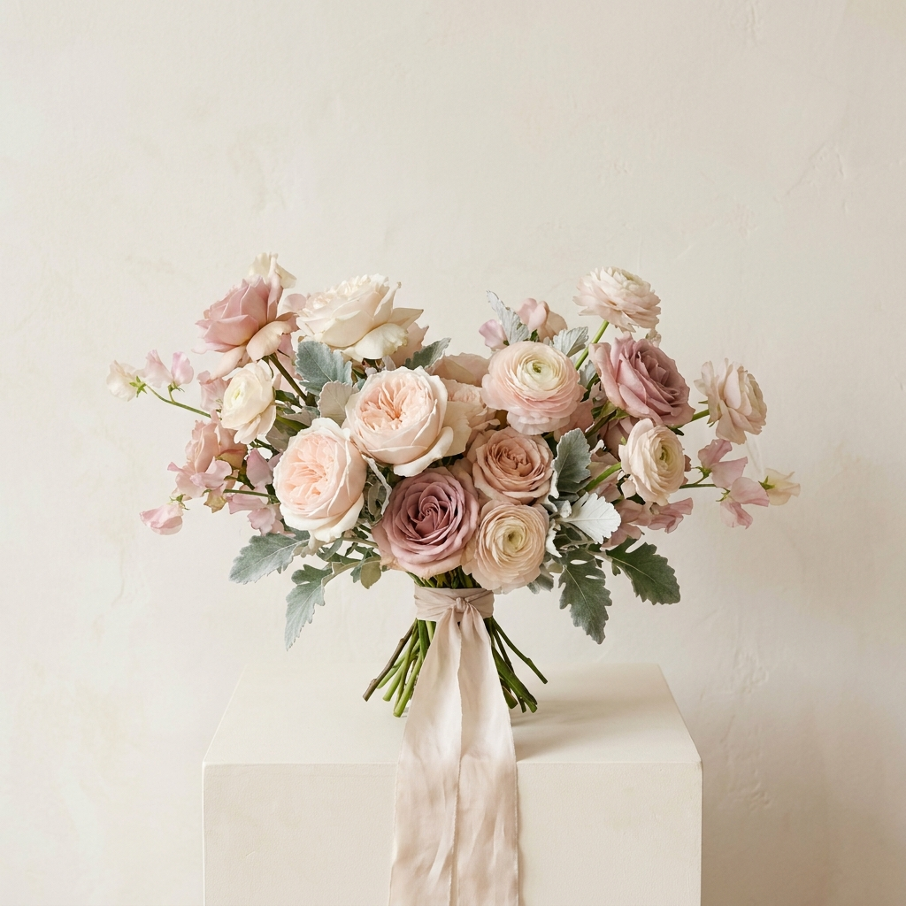 Soft Romance Pink Flower Bouquet