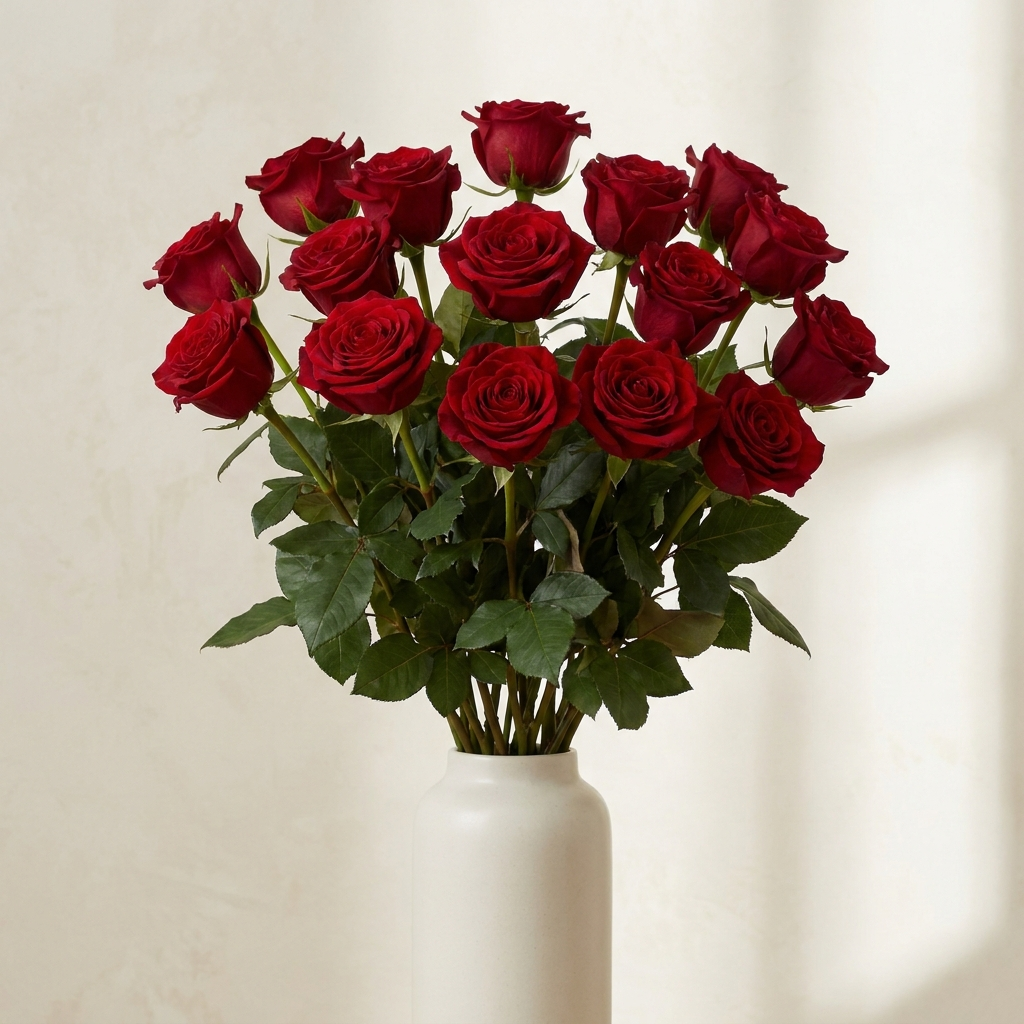 15 Long Stem Red Roses
