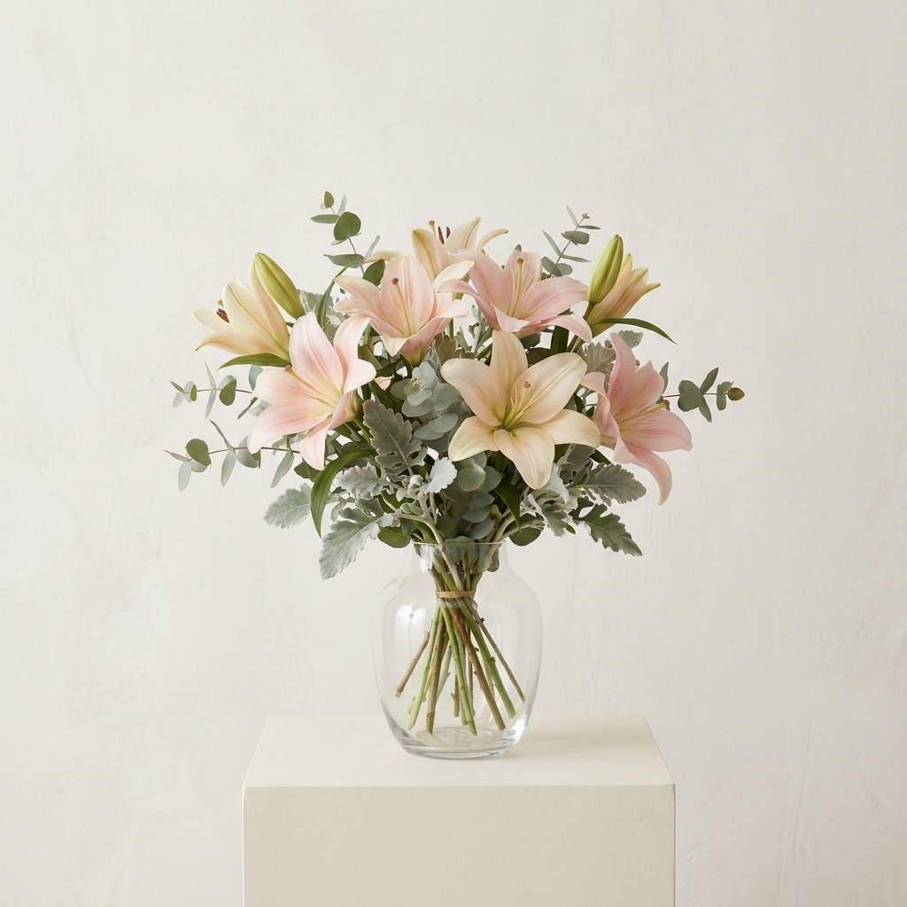Graceful Pink Lily Bouquet