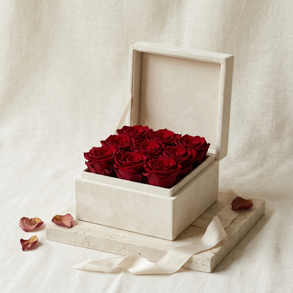 Eternal Love Preserved Red Roses