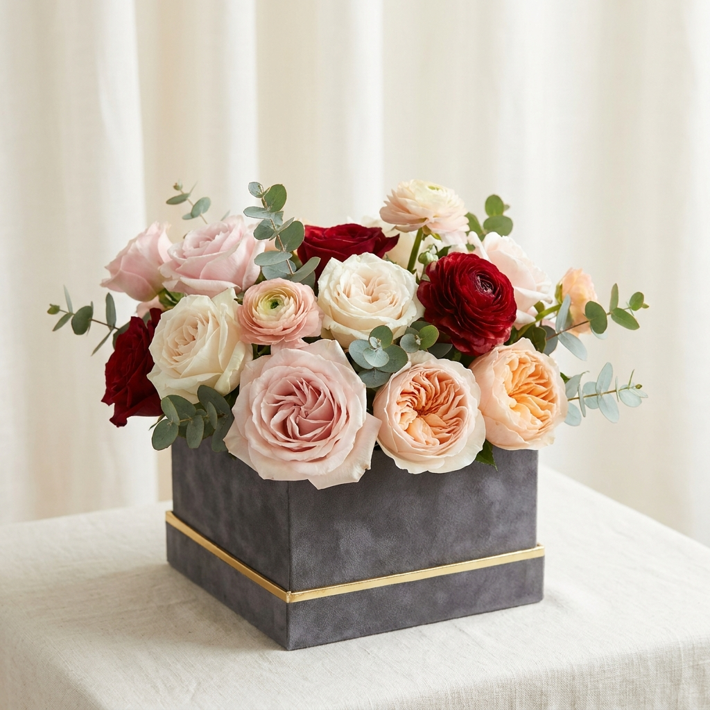 Premium Mixed Roses in Elegant Box