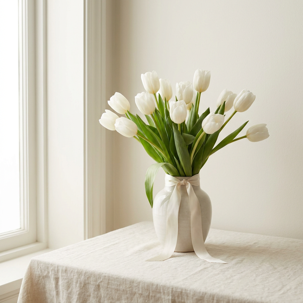 Premium 11 White Tulips Bouquet