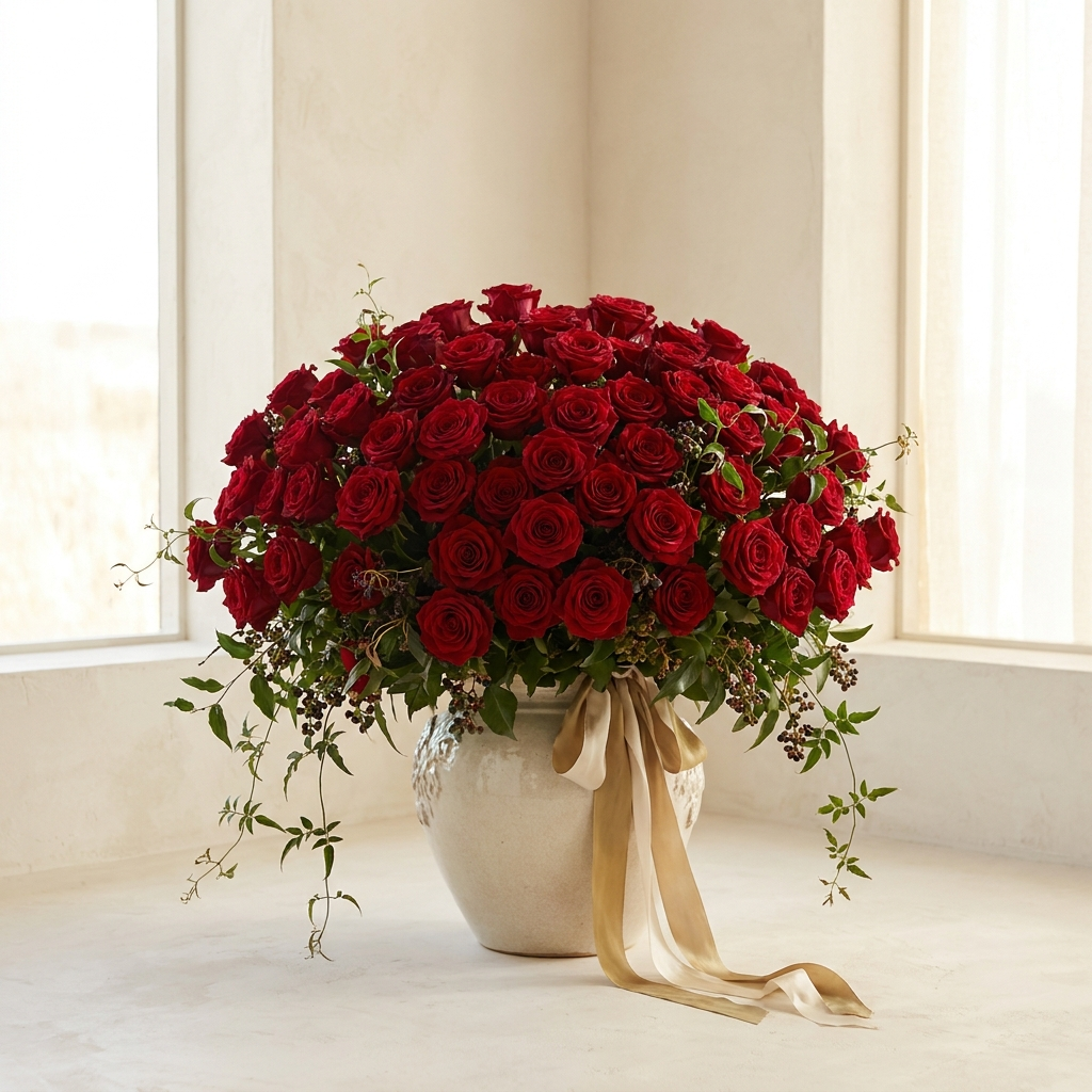 Premium 1001 Red Roses Luxury Love Bouquet