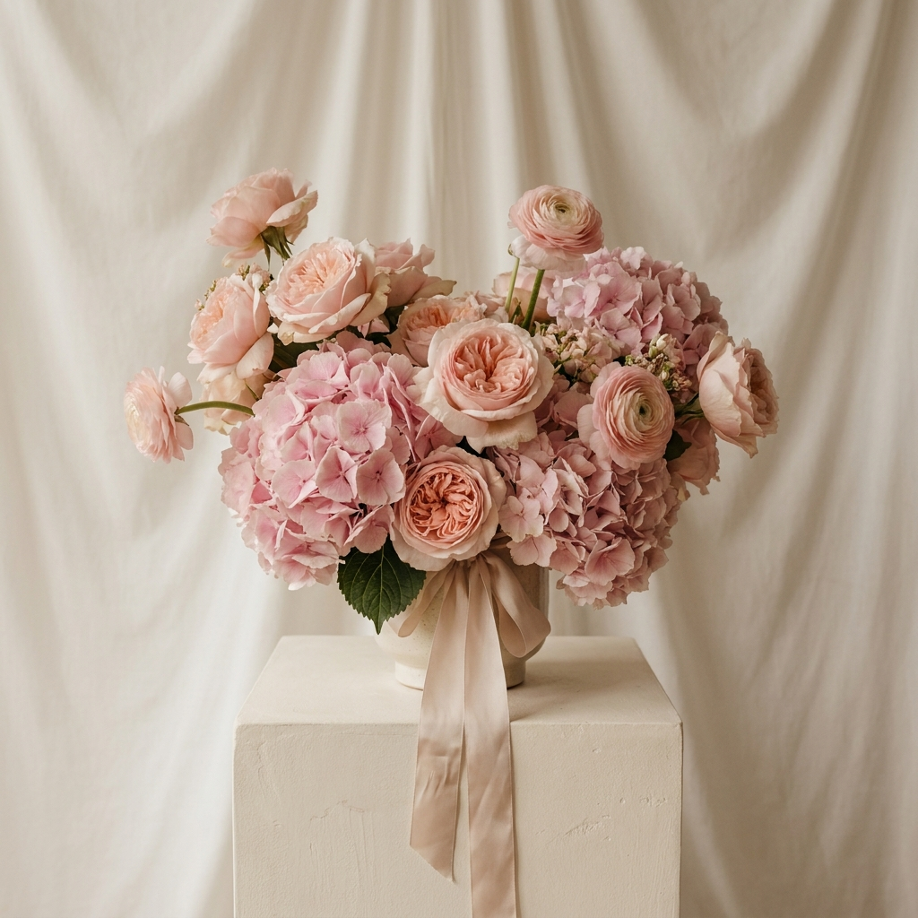 Luxury Pink Hydrangea Rose Bouquet
