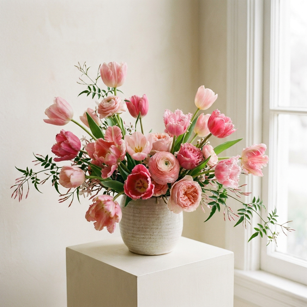 Elegant Pink Tulip Bouquet