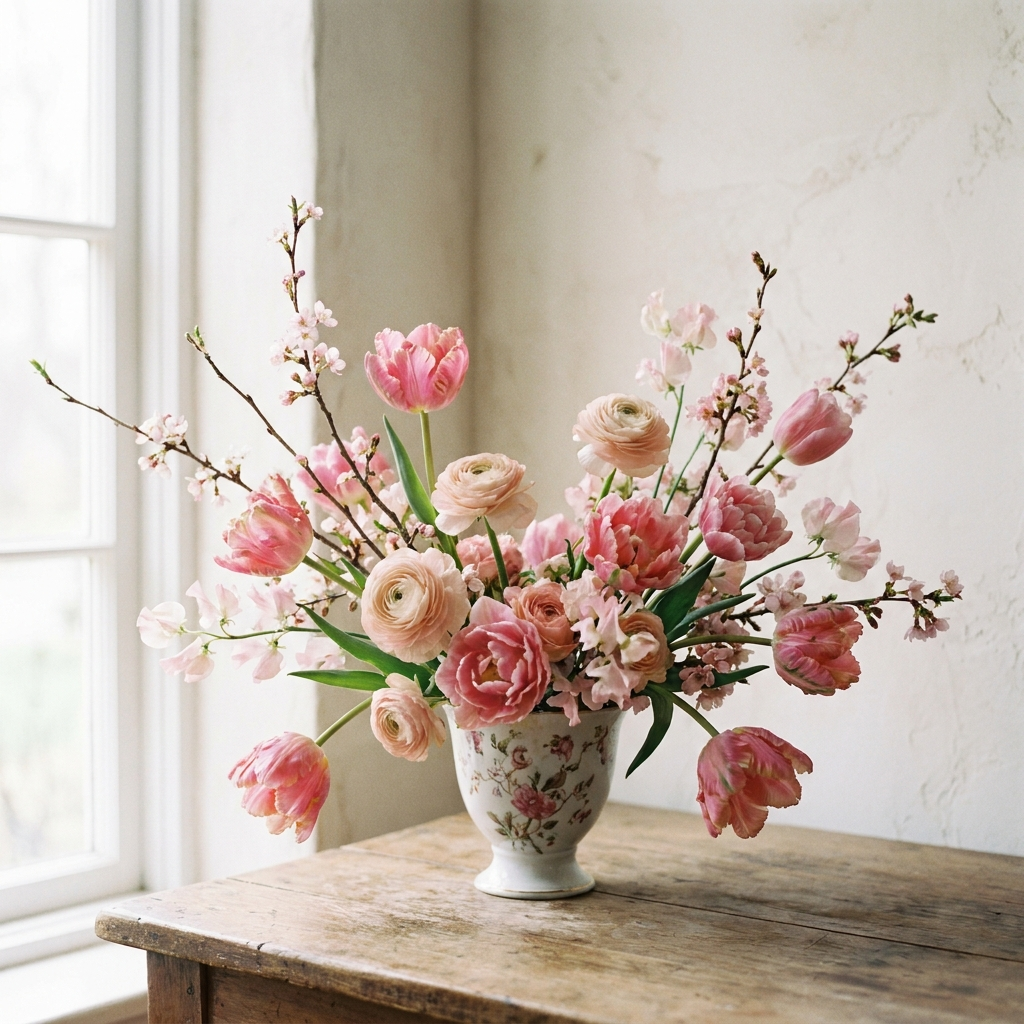 Luxury Pink Tulips Bouquet