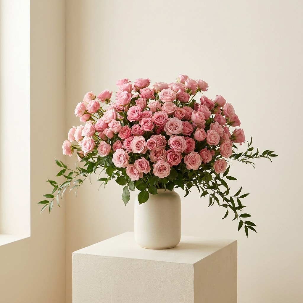 Luxury 51 Pink Baby Roses Bouquet