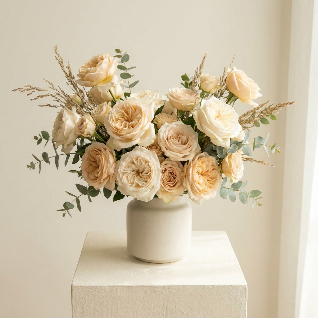 Champagne Roses Hand Bouquet