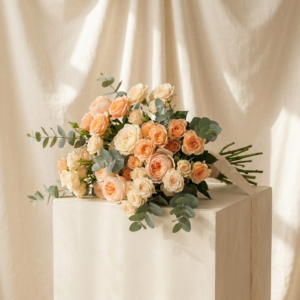 Peach Spray Rose Bouquet