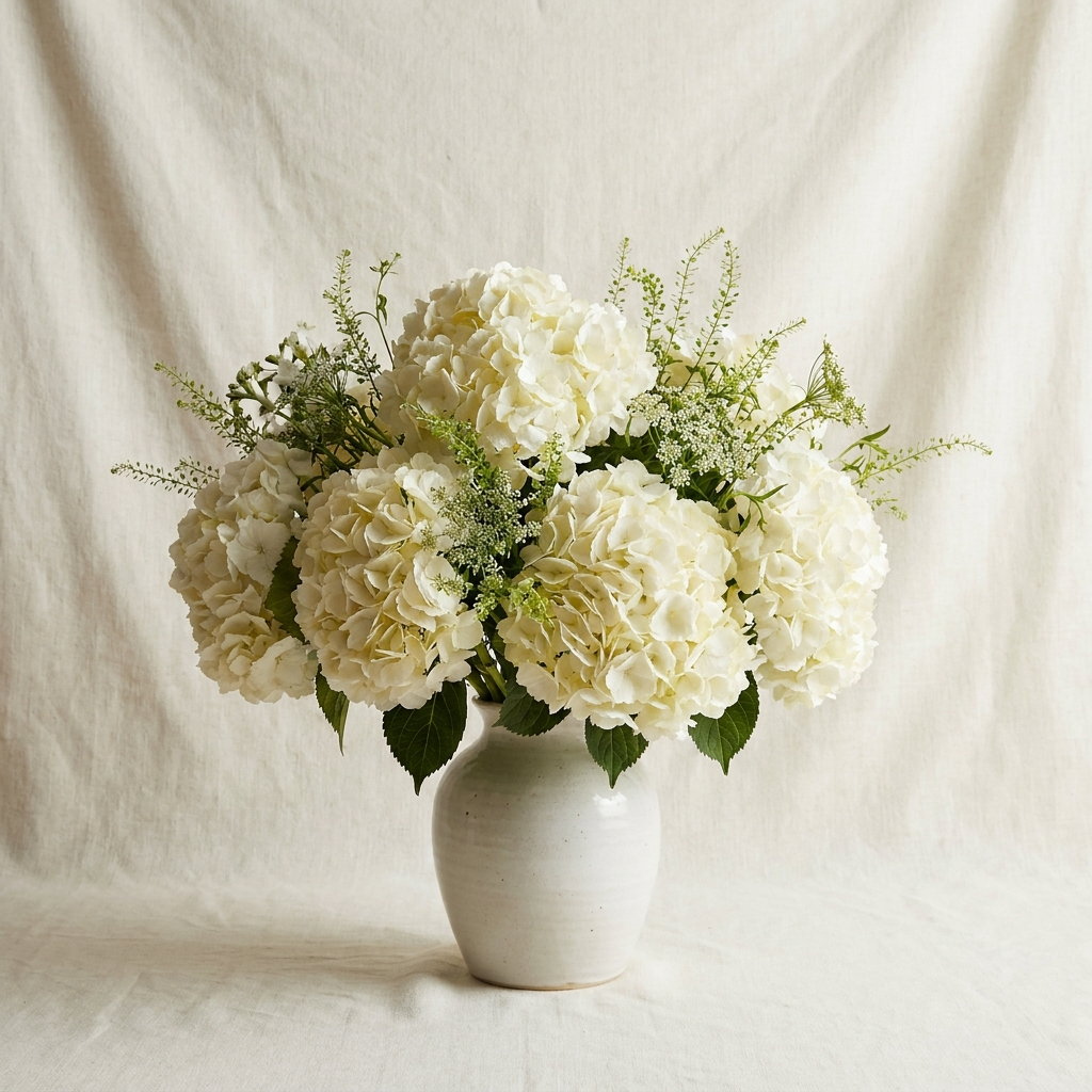 Luxury White Hydrangea Bouquet