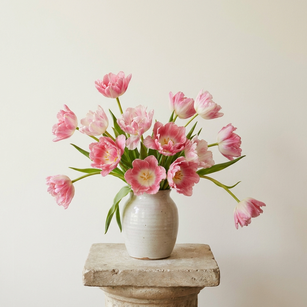 Pink and White Tulip Bouquet