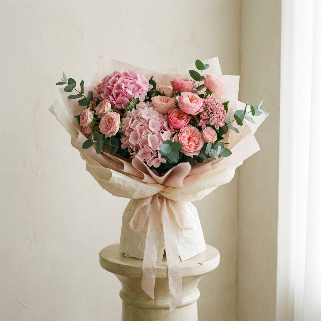 Pink Hydrangea Bouquet