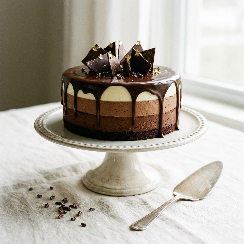 Triple chocolate cake