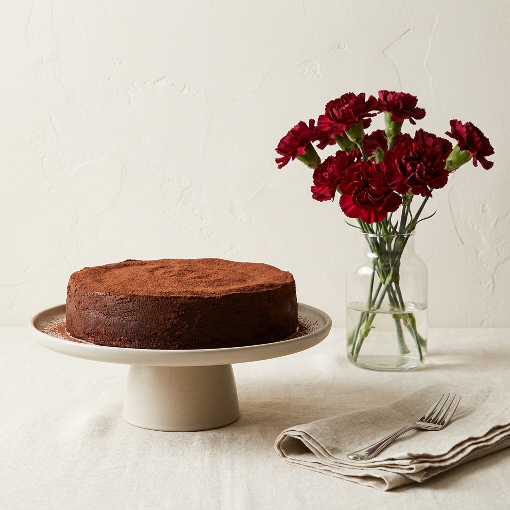 Carnation and chocolate truffle cake combo