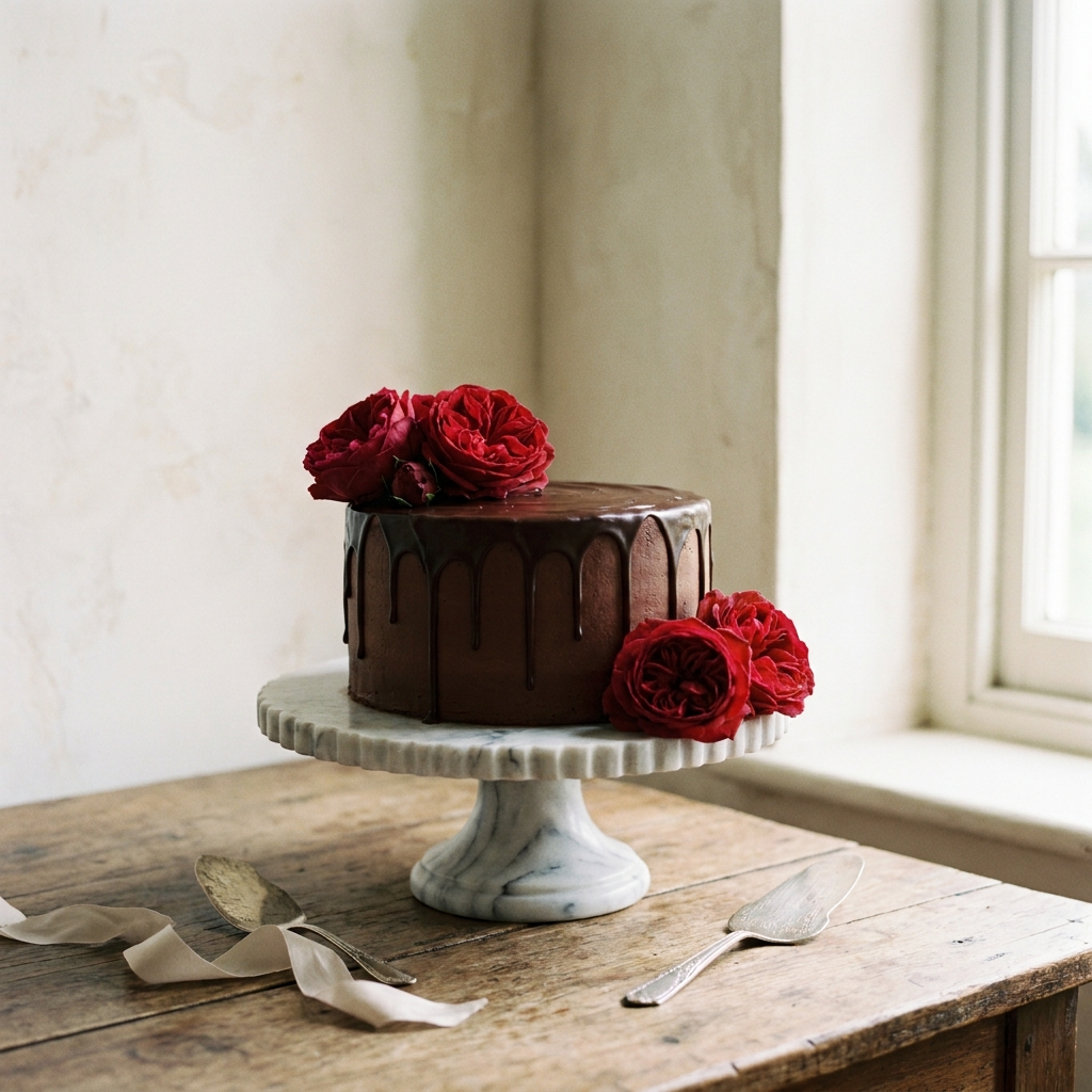 Red roses cake combo