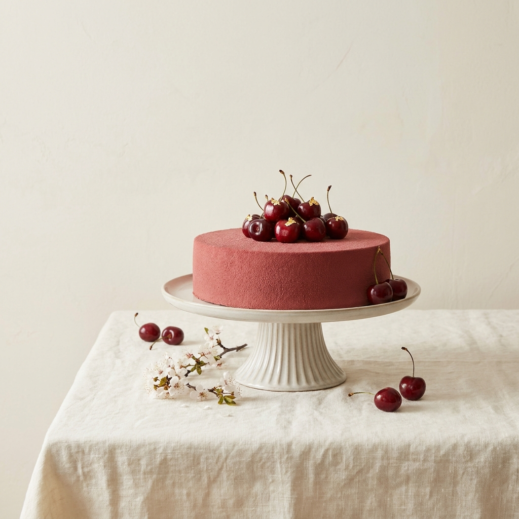Cherry mousse cake
